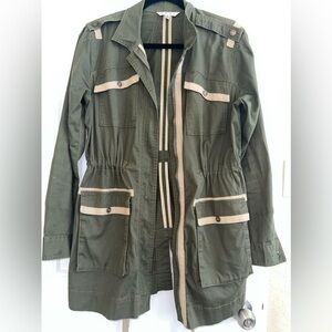 Cabi Anorak Zip Jacket Army Green Olive Women’s Classic Fall Light Coat